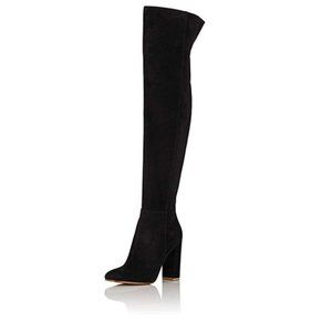 FSJ The Knee Chunky High Heels Stretch Thigh High Zipper Long Boot Shoes